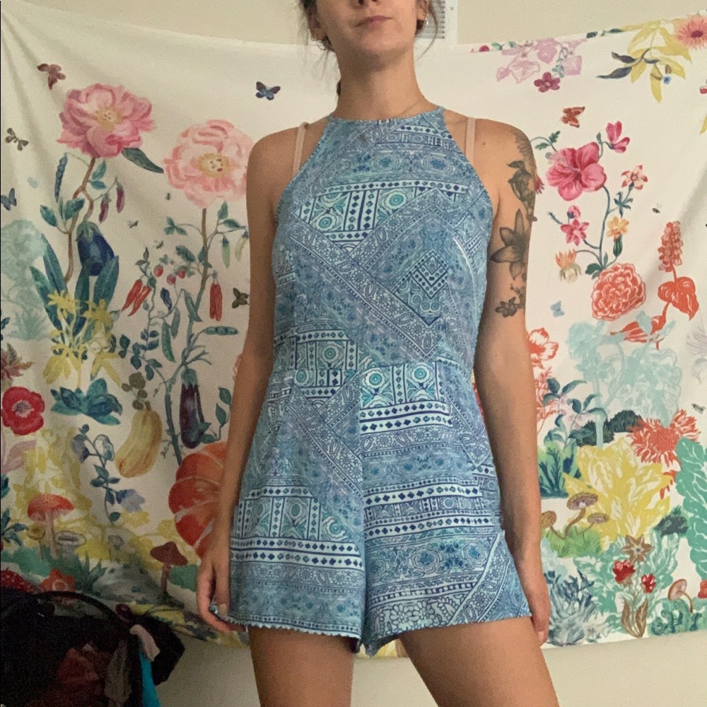 Aqua Blue Romper
